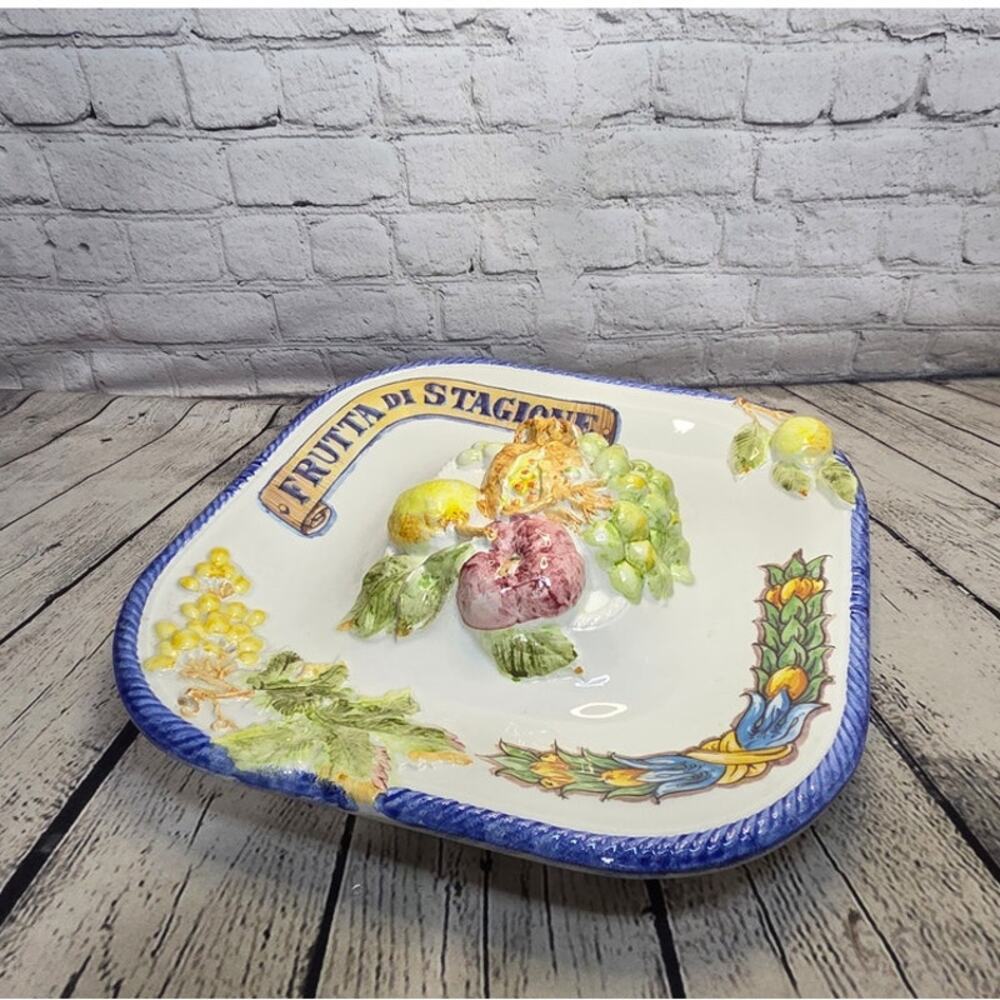 Vintage Fruit Platter Made by La Compagnia dei decori in Italy